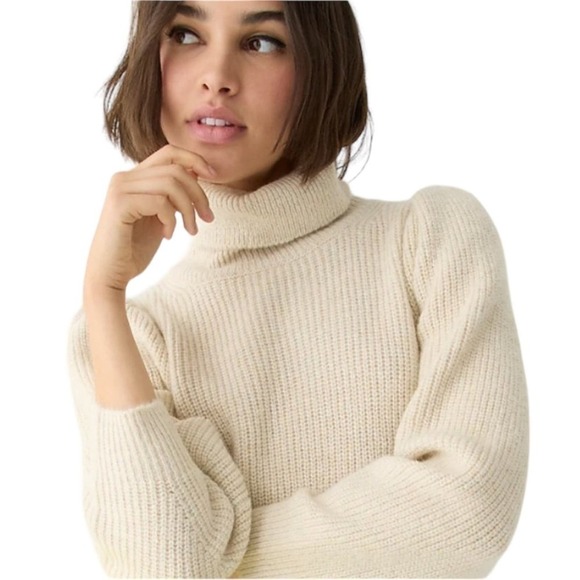 J Crew Puff-sleeve turtleneck sweater-dress - Picture 3 of 11